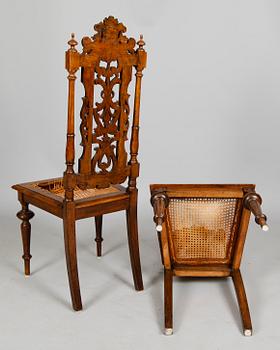 STOLAR, 1 par, nyrenässans, sent 1800-tal.
