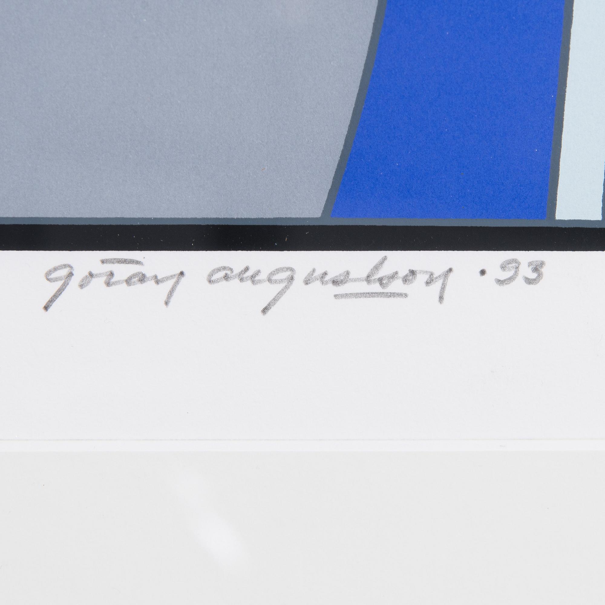 GÖRAN AUGUSTSON, serigrafi, signerad, daterad -93 och numrerad 26/120.