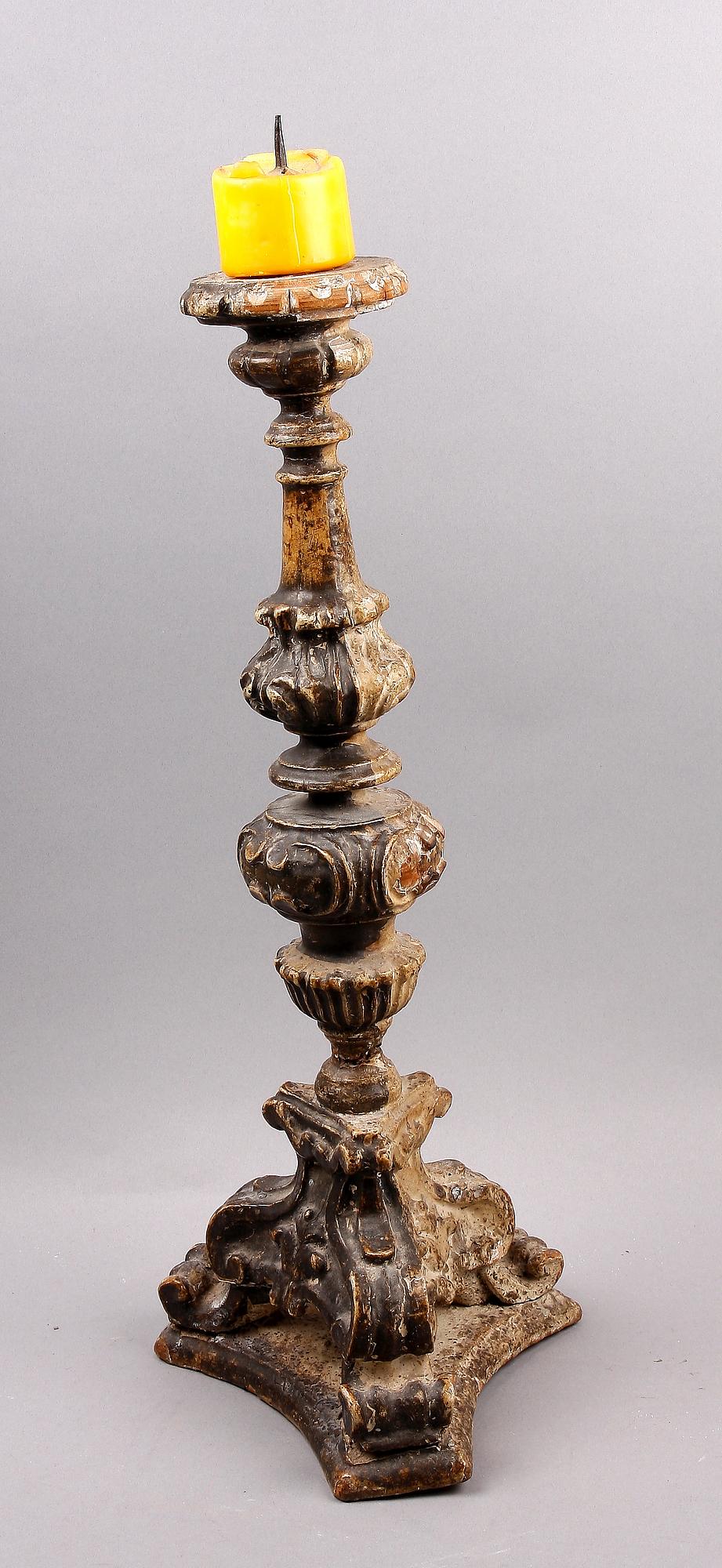 GOLVLJUSSTAKE, trä Barockstil, 1800-tal.