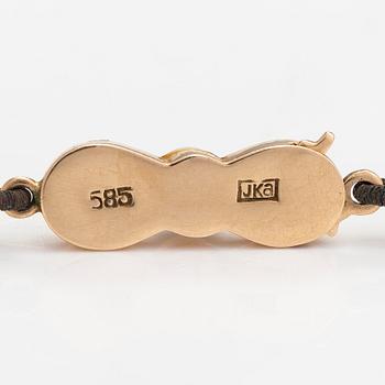 Pärlcollier, odlade pärlor och 14K guld.
