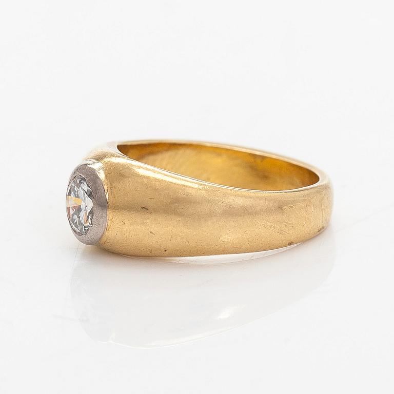 Ring, brilliant cut diamond, 18K gold.