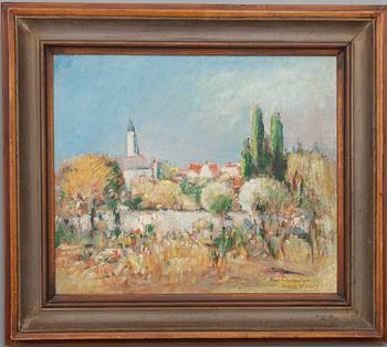 CARL ANDERSSON, olja på duk, signerad, Moret S/Loing.