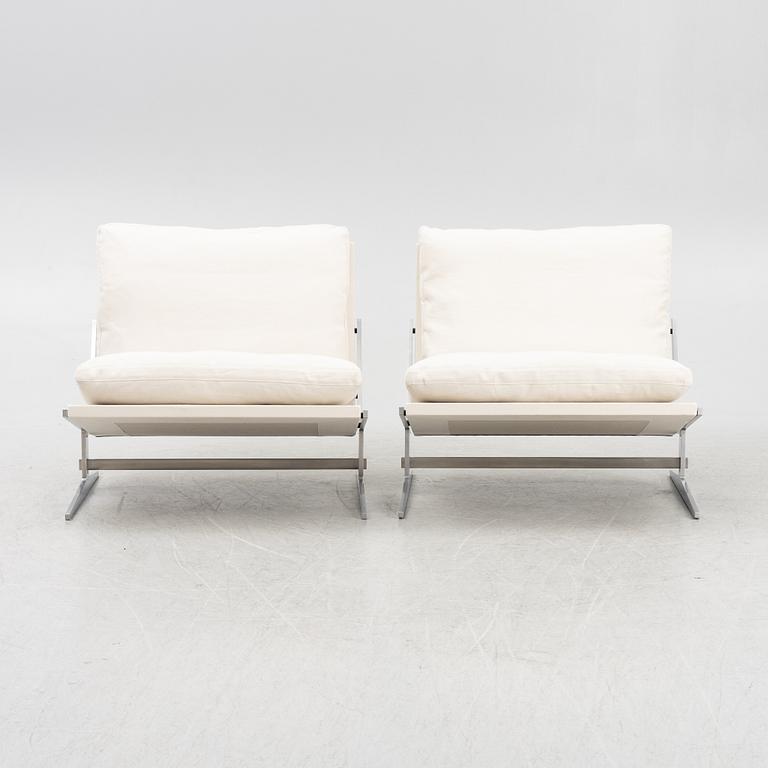 Preben Fabricius & Jørgen Kastholm, a pair of model 561 lounge chairs, Bo-Ex, Denmark, 1960's/70's.