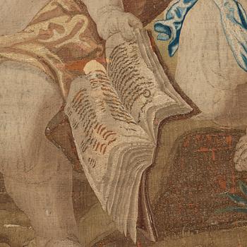 VÄVD TAPET, gobelängteknik. 339 x 316,5 cm. Bryssel, tidigt 1600-tal.