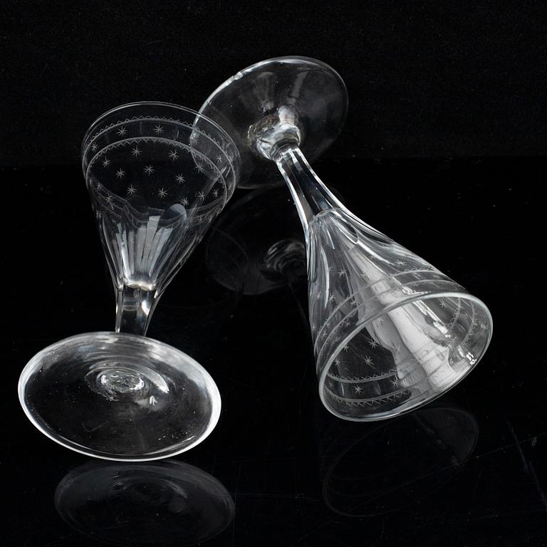 A part glass service, 20th century (25 pieces).