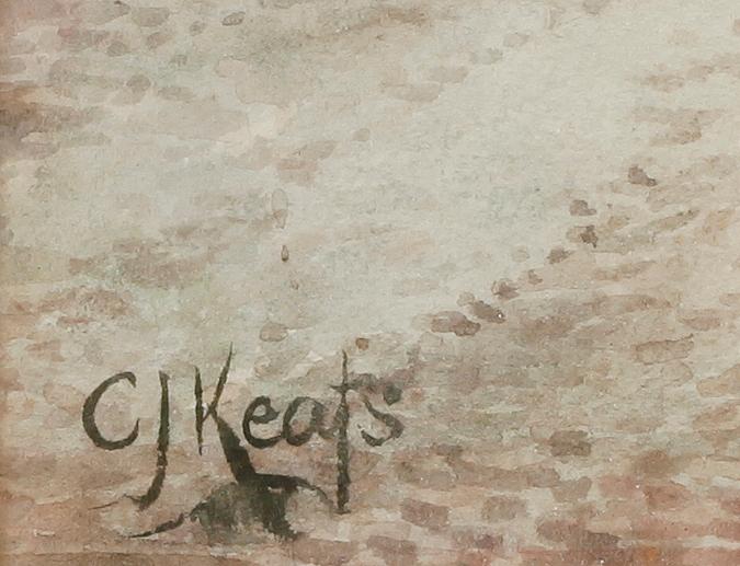 CECIL JACK KEATS, akvarell, signerad, sekelskiftet 1900.