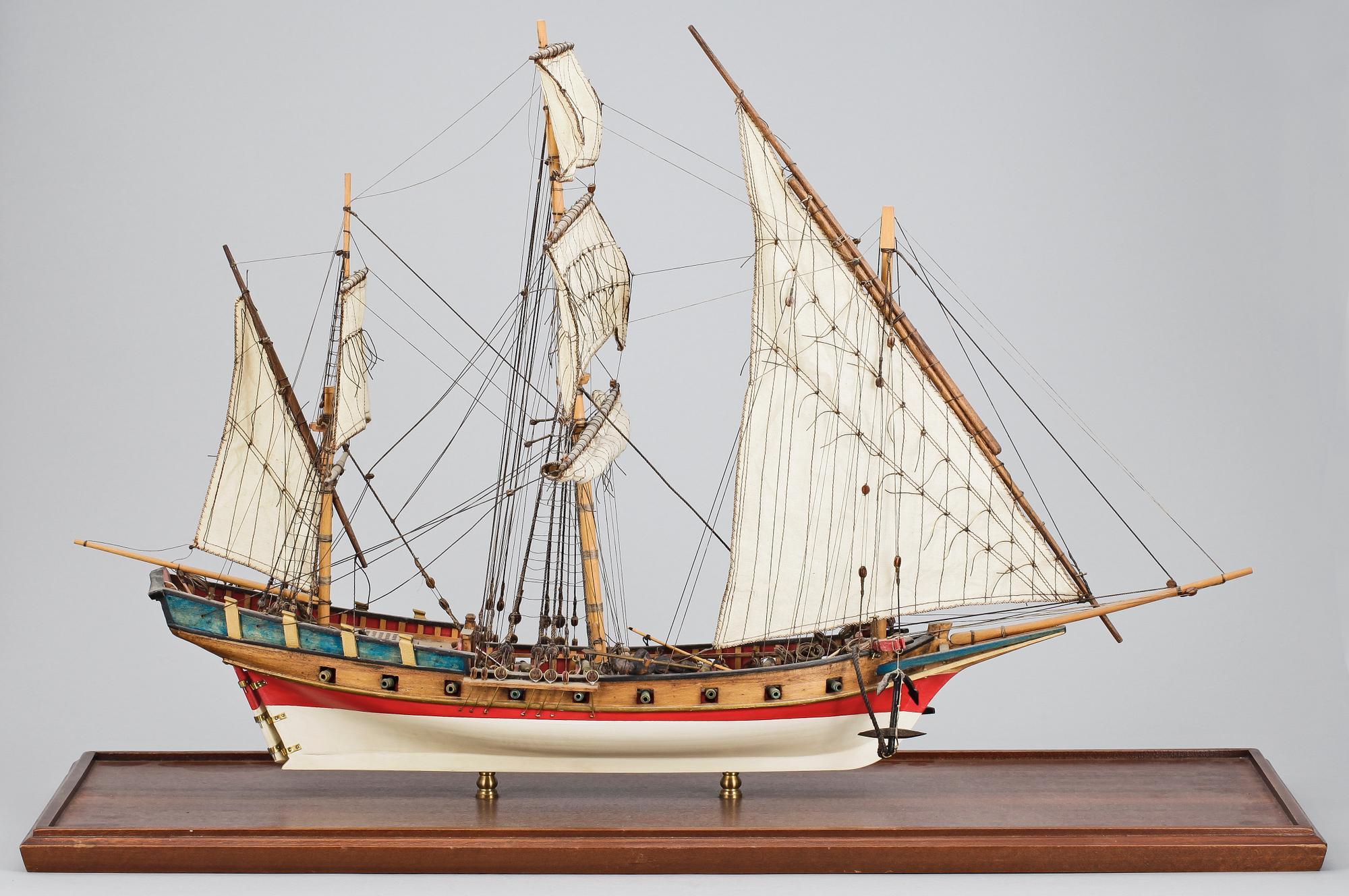 SKEPPSMODELL, trä, 1900-tal.