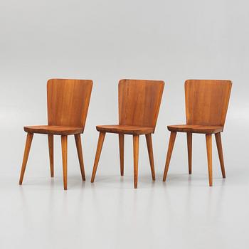 Göran Malmvall, a pine dining table and three chairs, mid 20th century.