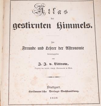 BOK: Atlas des Gestirnten Himmels, JJ von Littrow, Stuttgart 1839.