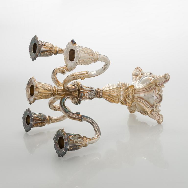 Kandelaber, silver, Auran Kultaseppä, Åbo 1993-1994.