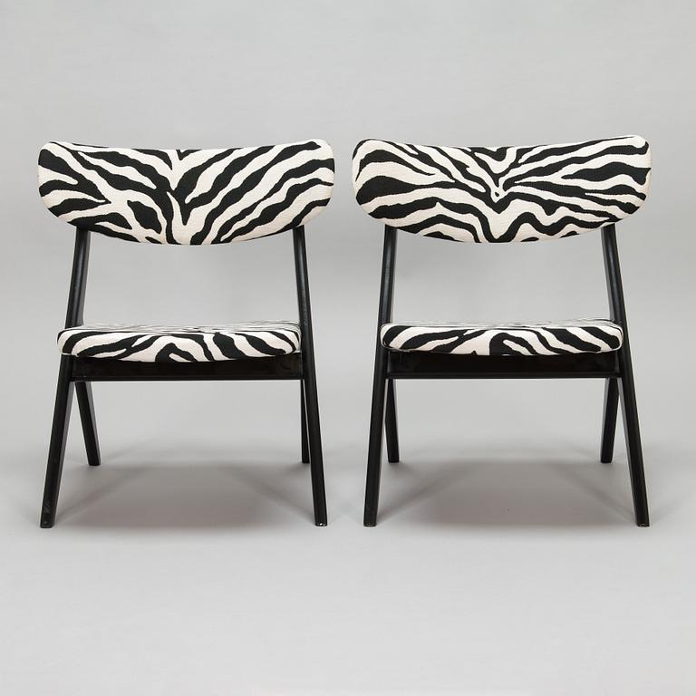 Ilmari Lappalainen, a pair 1950s 'Bambino' easy chairs for Asko.