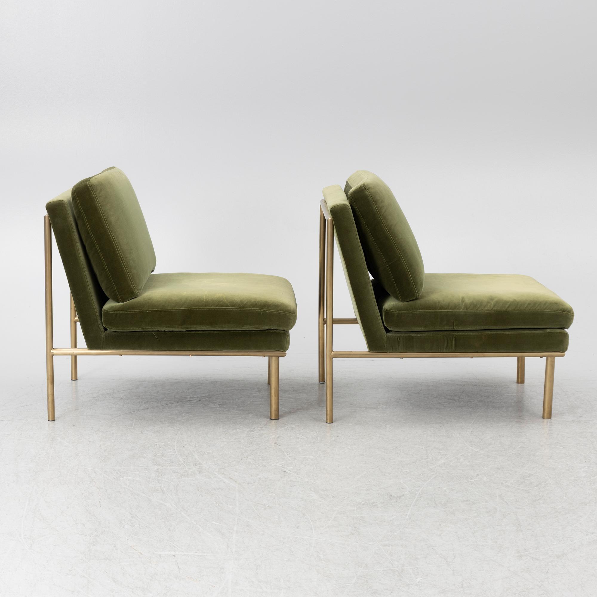 A pair of 'April' armchairs, Newport.