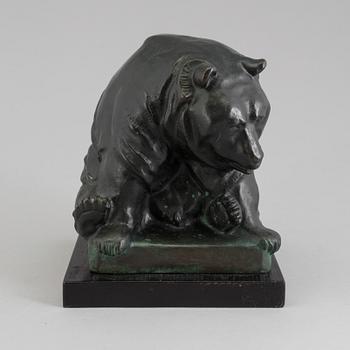A bronze sculpture by Carl Fagerberg, signed. Herman Bergman.