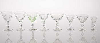 A 72-piece set of footed glassware from the first half of the 20th Century.