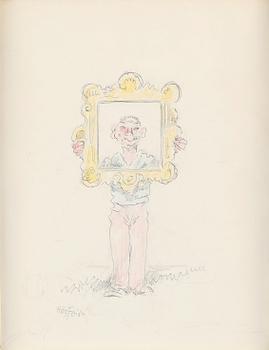 ROBERT HÖGFELDT, teckning, signerad.