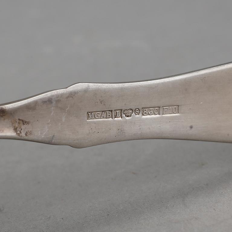 BESTICK, silver, 20 delar, silver, K G Markströms Guldsmeds AB, Uppsala, 1900-talets andra hälft. Totalvikt ca 760 g.