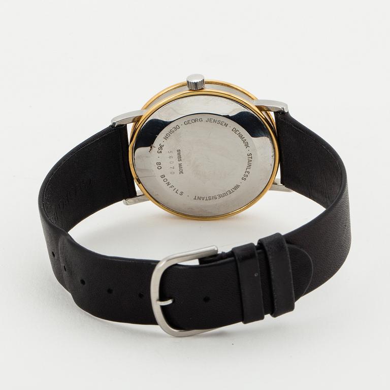 GEORG JENSEN, design av Bo Bonfils, wristwatch, 34,5 mm.