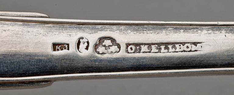 SOPPSLEV, silver, "Svensk rund", Olof Hellbom, Stockholm, 1816. Ca 265 g.