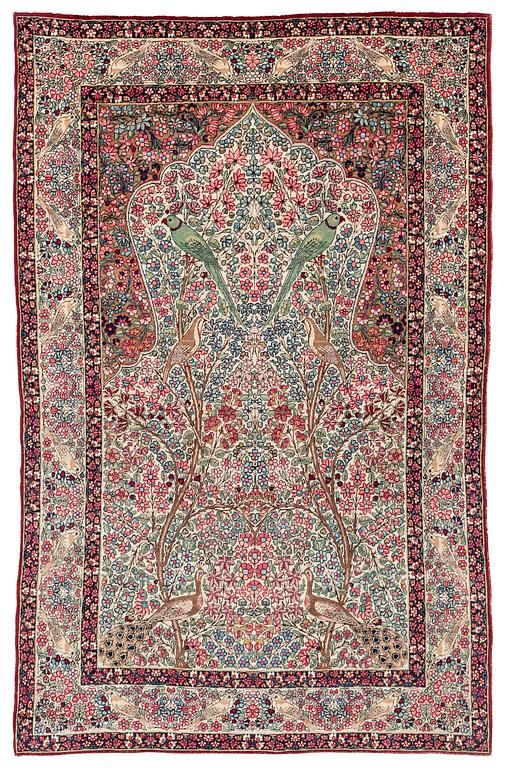 Matta, antik Kirman Laver, södra Persien, ca 210 x 134 cm.