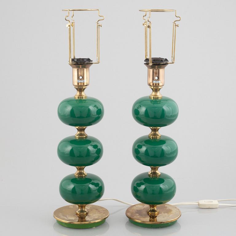 A pair of table lamps, Stilarmatur Tranås, 1970's.