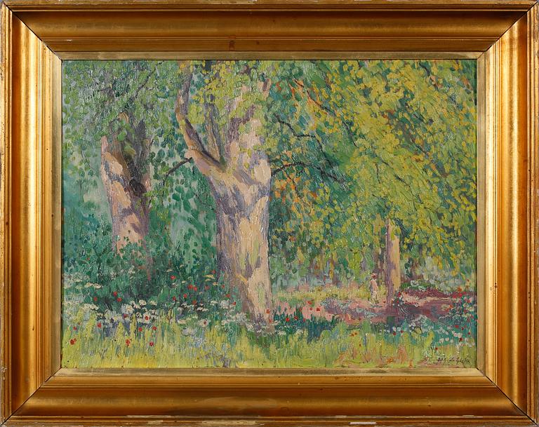 WILFRED GABRIEL DE GLEHN, tillskriven, olja på pannå, signerad och daterad 1926 à tergo.