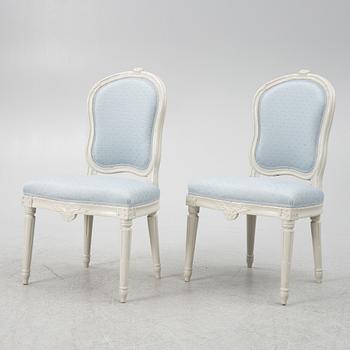 Stolar, ett par, gustavianska, 1700-talets andra hälft.