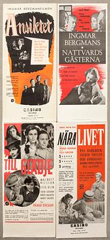 Film posters 4 pcs Ingemar Bergman.