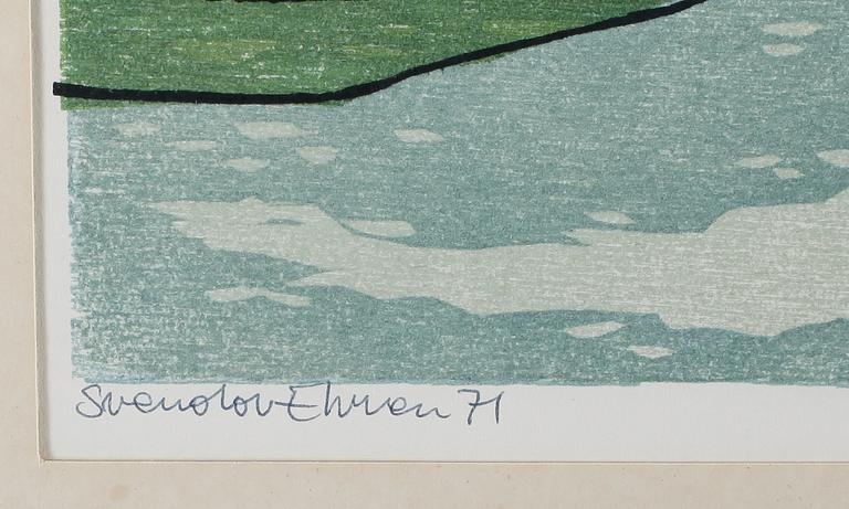 SVENOLOV EHRÉN, färglitografi, signerad, daterad och numrerad 163/310.