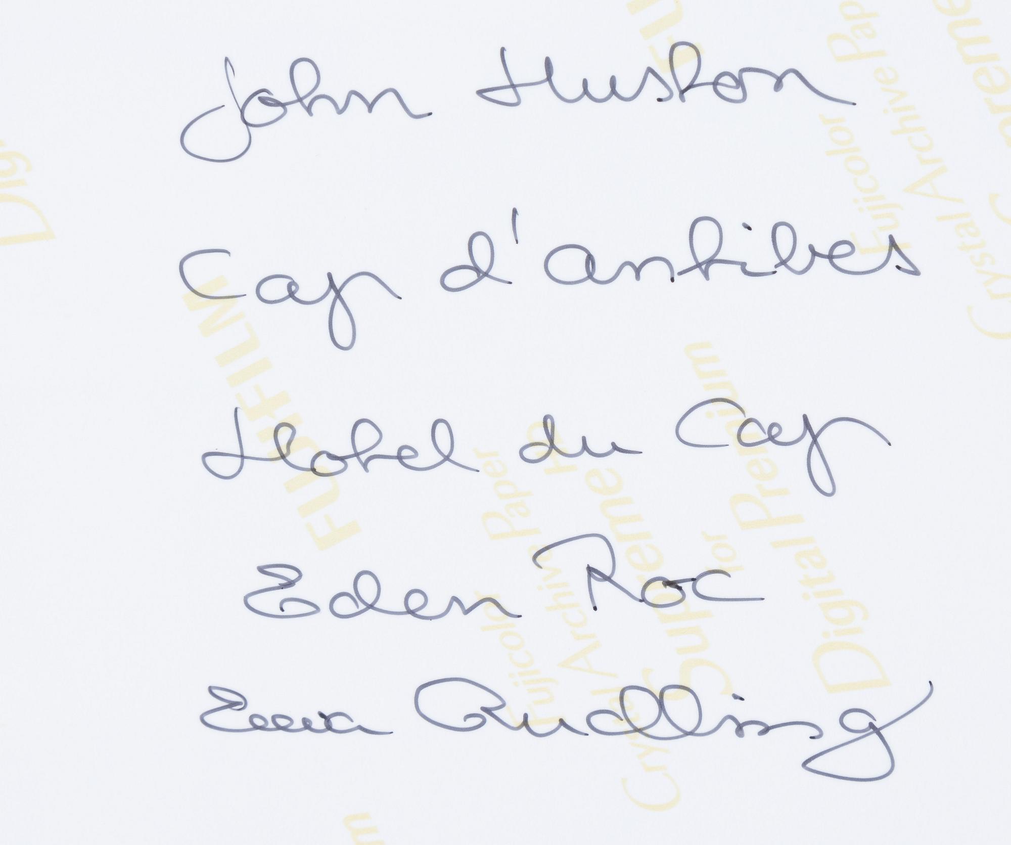 Ewa Rudling, fotografi, C-print, föreställande John Huston, signerat.