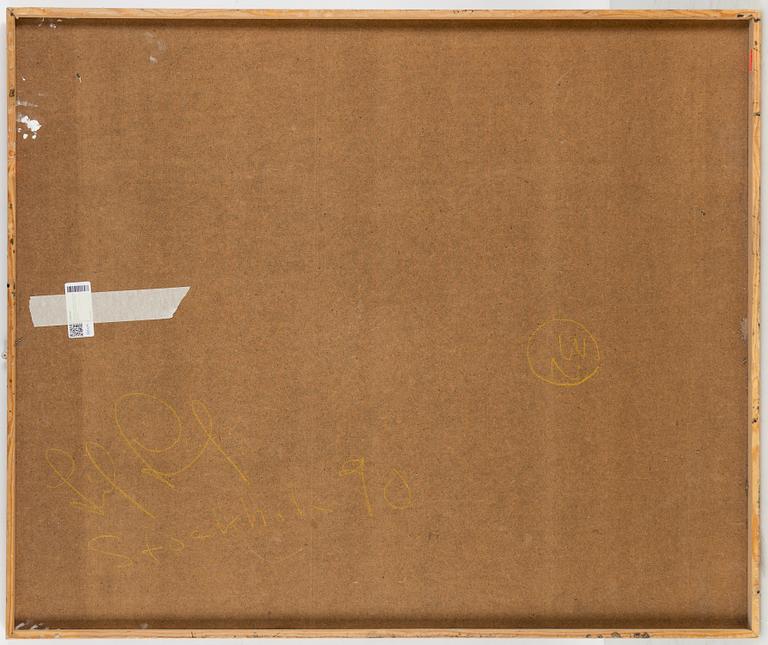 LEIF TJERNED, airbrush, collage med laminat, signerad.