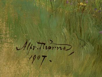 Alfred Thörne, oil on canvas, signed and dated 1907.