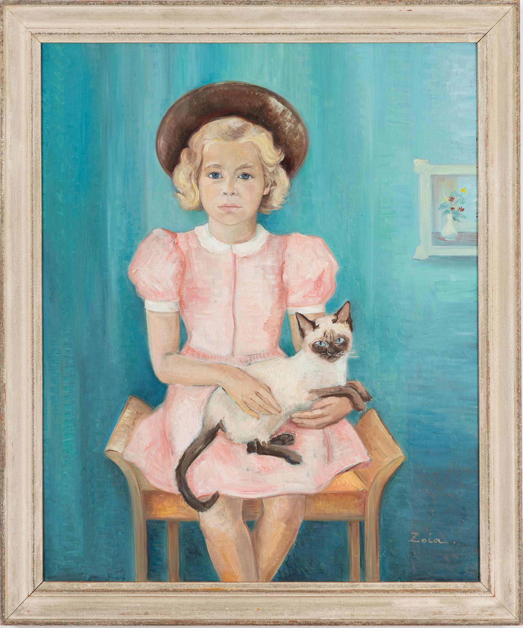 Zoia Krukovskya Lagerkrans, Flicka med katt.