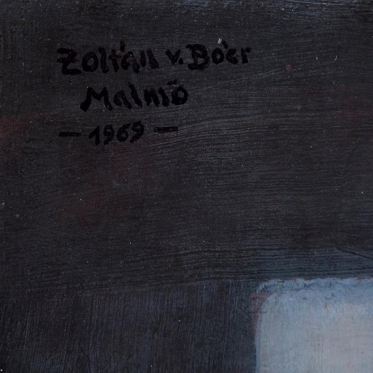 ZOLTAN VON BOER, olja på pannå, signerad och daterad Malmö 1969.