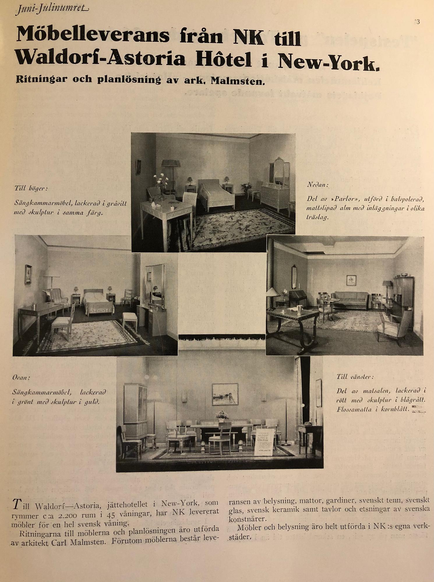 Carl Malmsten, a "Rosendal" table, Nordiska Kompaniet, ca 1930.