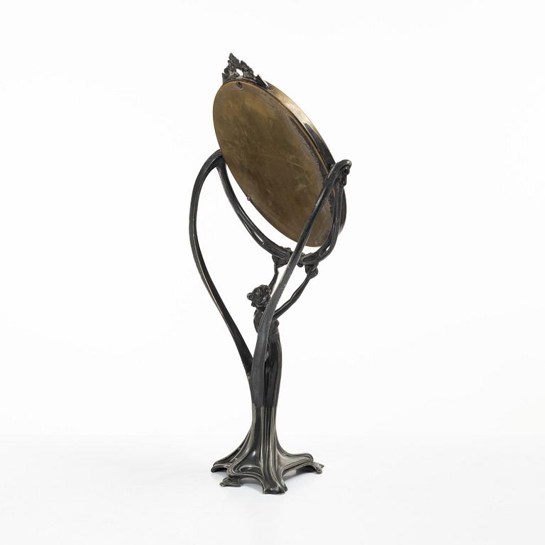 Württembergische Metallwarenfabrik (WMF), an Art Nouveau table mirror, early 20th century.