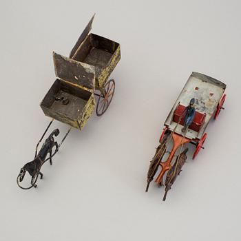 Two horse carriges one by Whitanco England, 19/20th century.