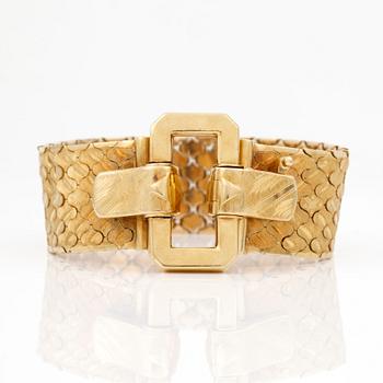 ARMBAND, 14 k guld, 1900-tal. Totalvik ca 64 gram.