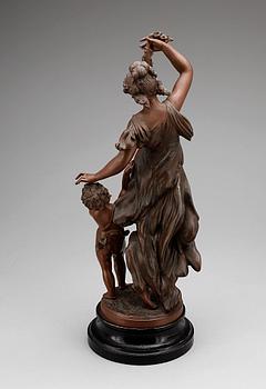 EUGENE CAPY, efter. Skulptur, metall, gjuten sign, 1900-talets början.