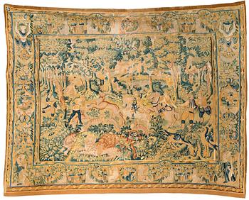 A FLEMISH/NORTHERN FRANCE, 16TH CENTURY GAME-PARK TAPESTRY.