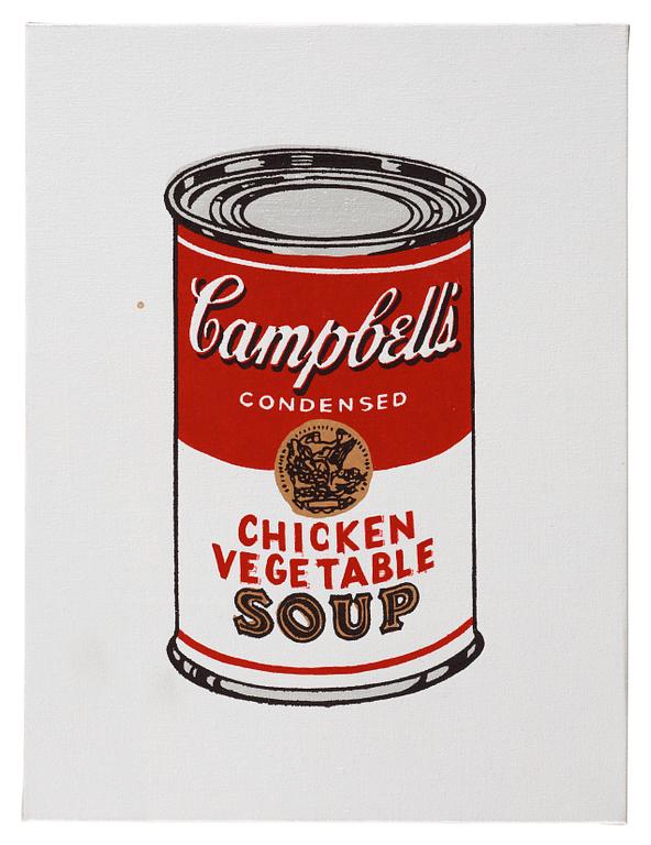 Richard H. Pettibone, "Andy Warhol, '32 Cans of Campbell's Soup', 1962".