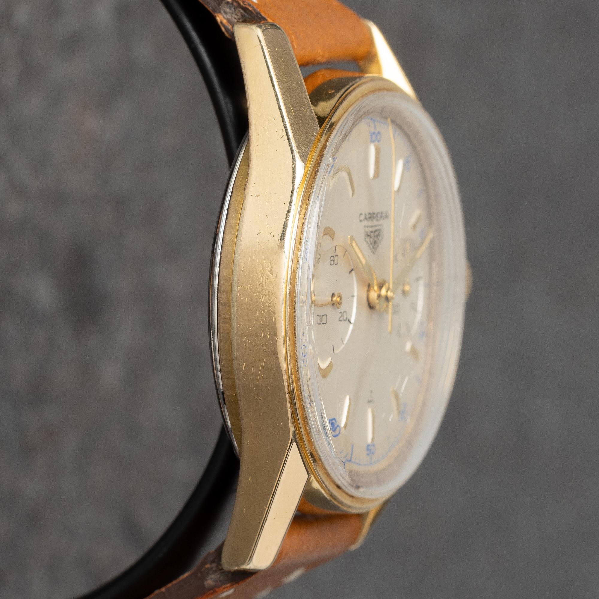 Heuer, Carrera 45, chronograph, ca 1965.
