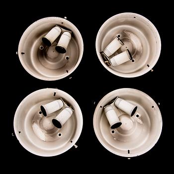 FOUR WALL LAMPS / CEILING LAMPS, "AJ-Eklipta", Louis Poulsen/ license Orno1960s.