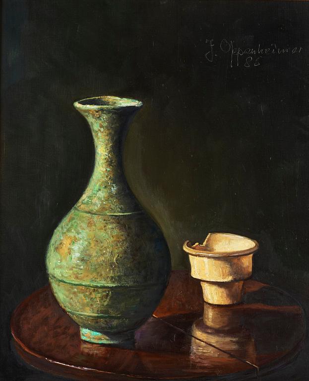 Johnny Oppenheimer, Still life with etrurian vase.