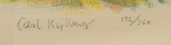 CARL KYLBERG, colour lithographe, signed and numbered 192/360.