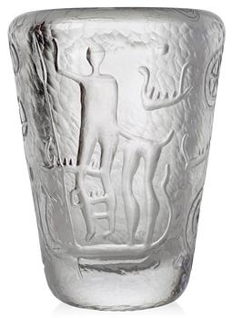612. A Vicke Lindstrand glass vase, Kosta, 1950's.