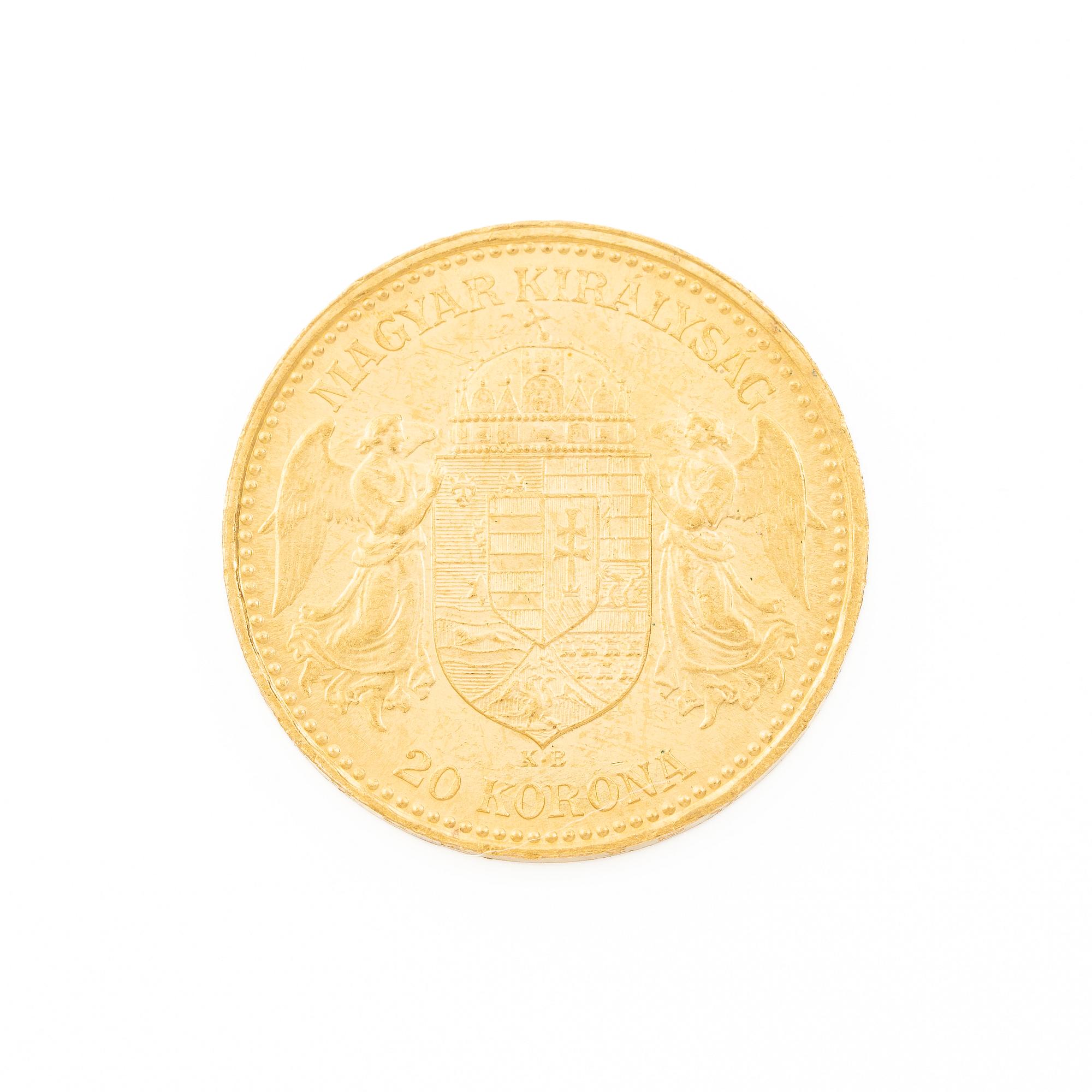 Gold coin, Hungary, 20 Korona, 1892.