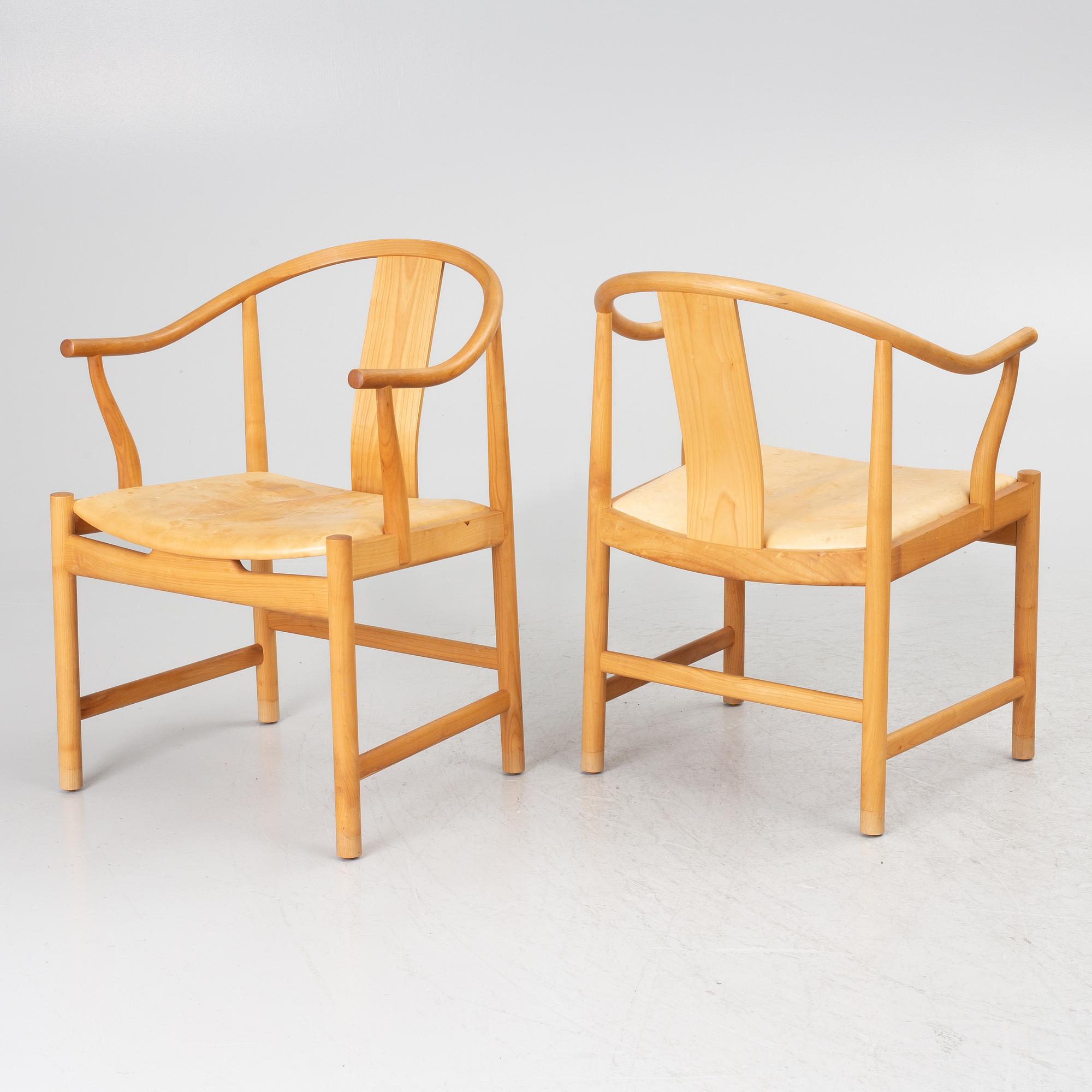 Hans J. Wegner, four model PP66 'Chinese Chair' chairs, PP Møbler, Denmark, 2001.