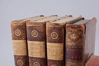 Thirteen 18th century books.