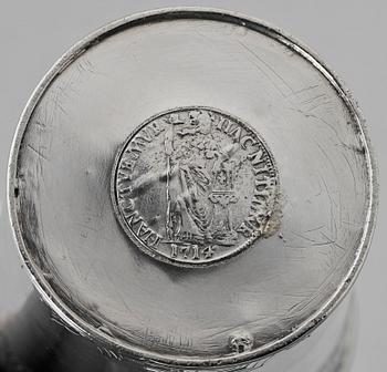 BÄGARE, silver, saknar stämplar, Nordeuropa, troligen 1700-tal. Ca 290 g.