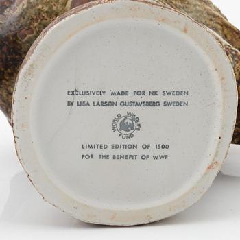 Lisa Larson, two stoneware firgurines, Gustavsberg for WWF.